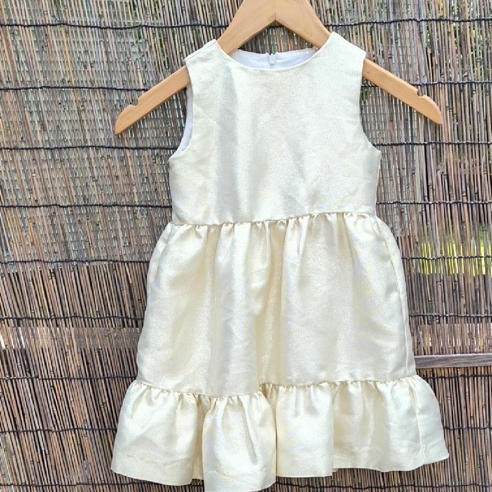 Charming Gold Sleeveless Kids Dress By GABBY